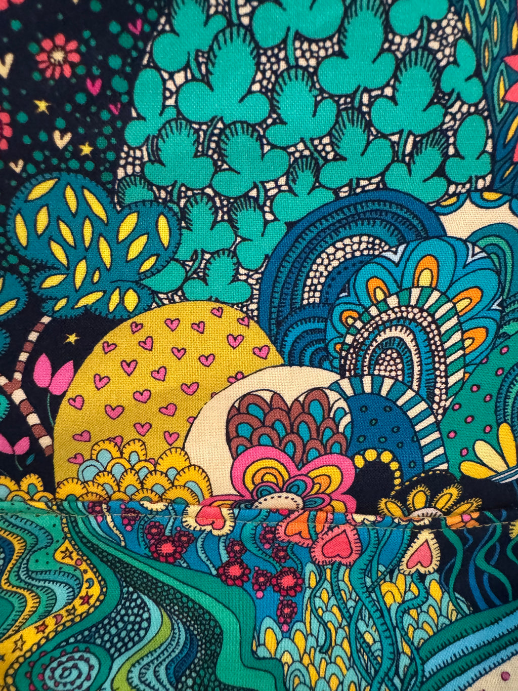 60's Retro Backpack - Paradiso fabric