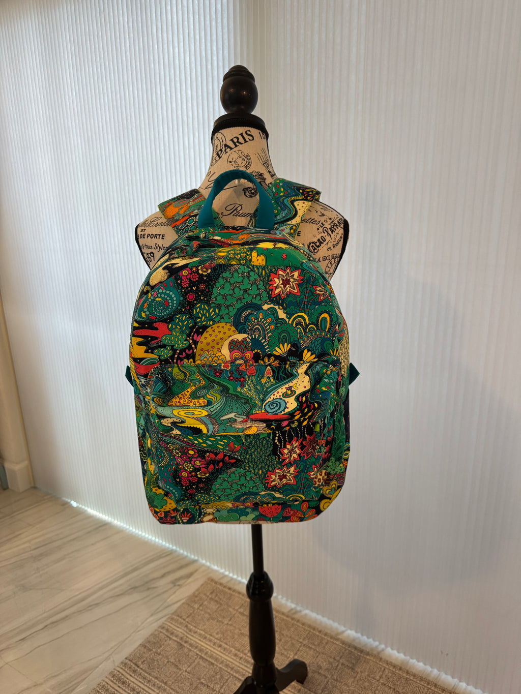 60's Retro Backpack - Paradiso fabric
