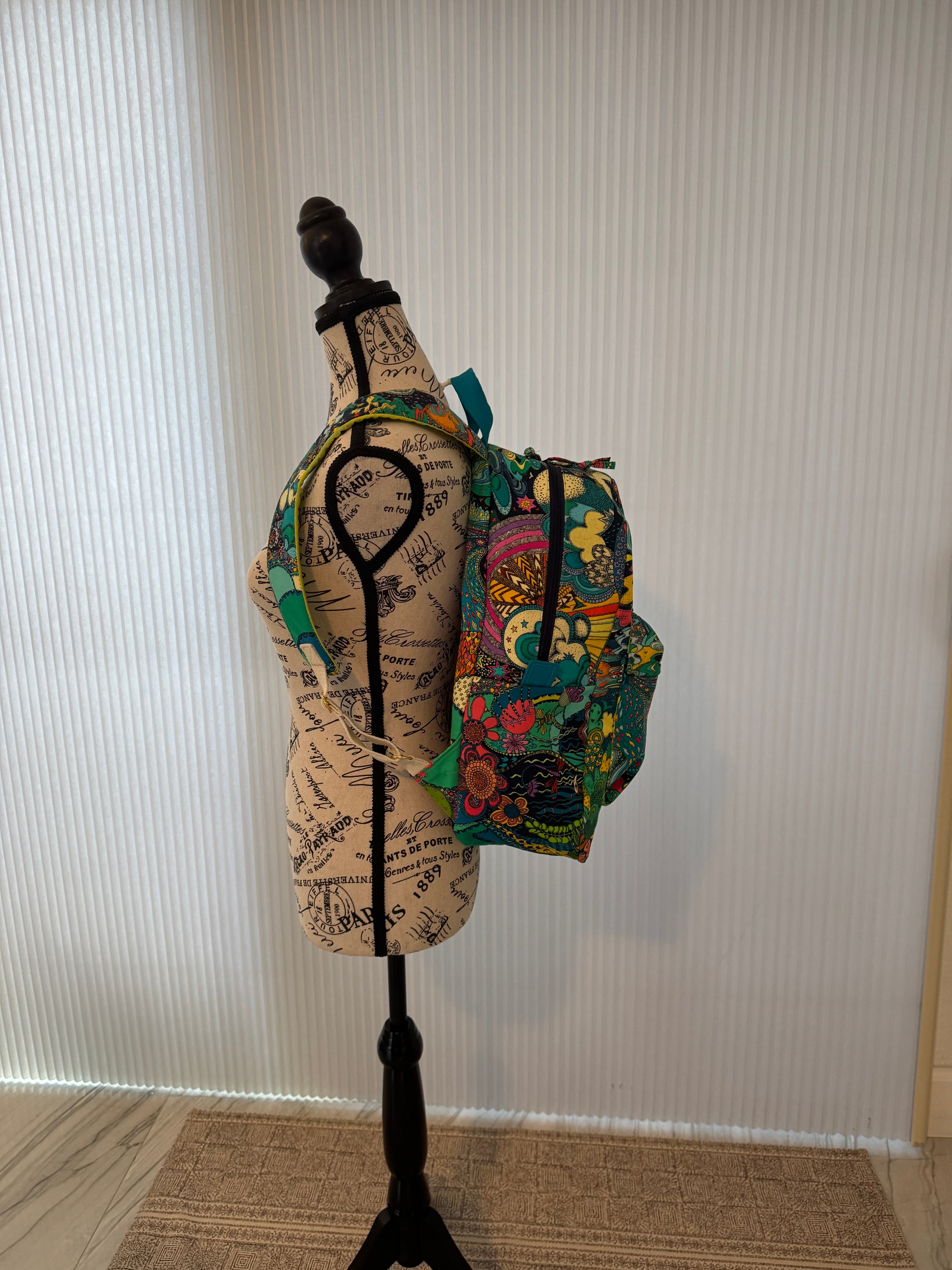 60's Retro Backpack - Paradiso fabric