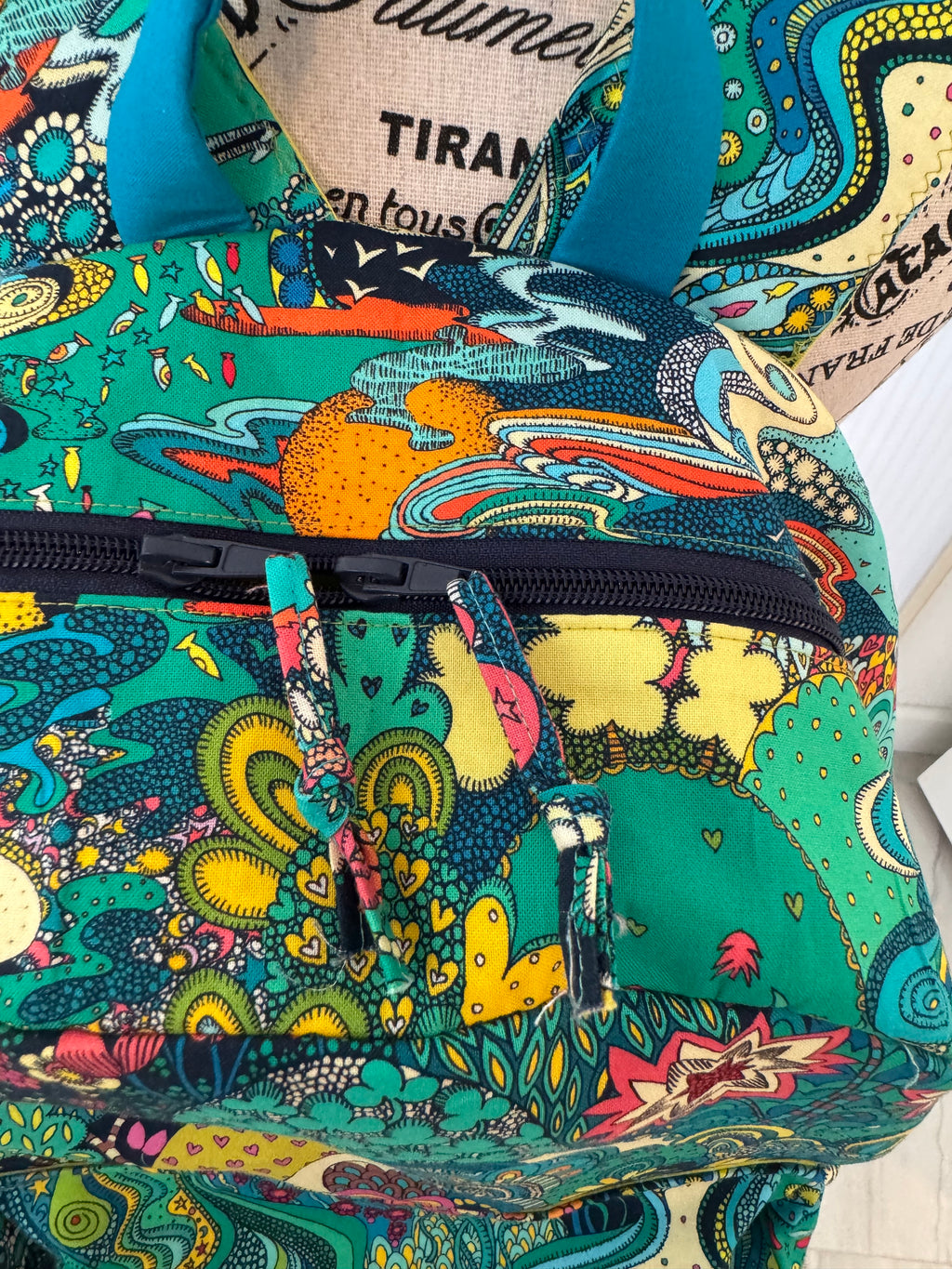 60's Retro Backpack - Paradiso fabric