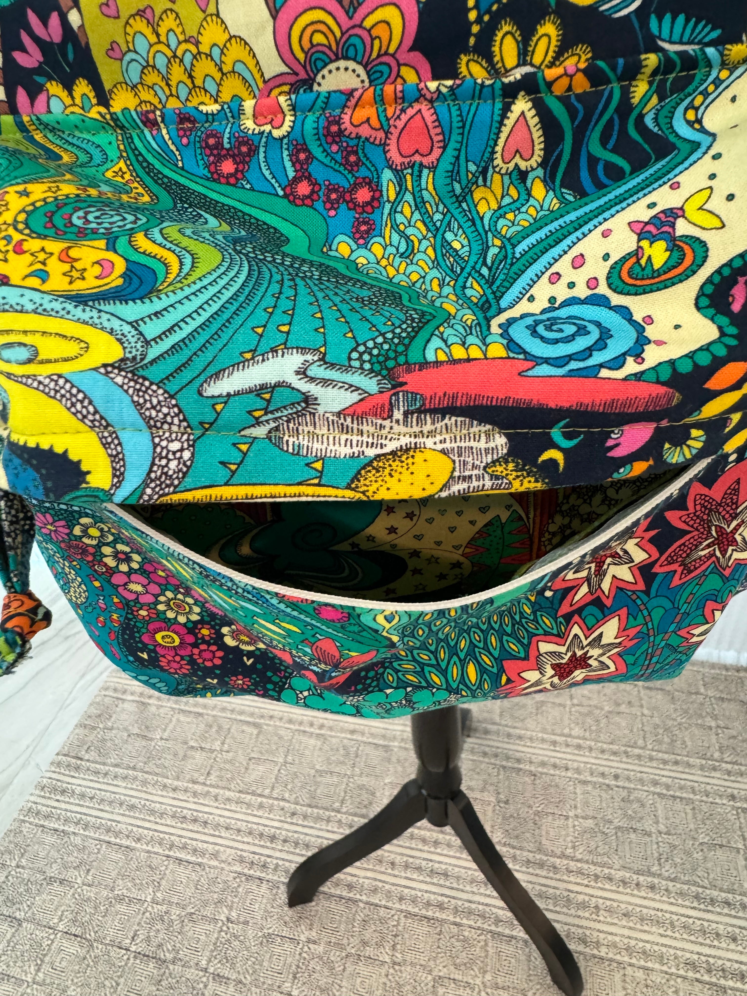 60's Retro Backpack - Paradiso fabric