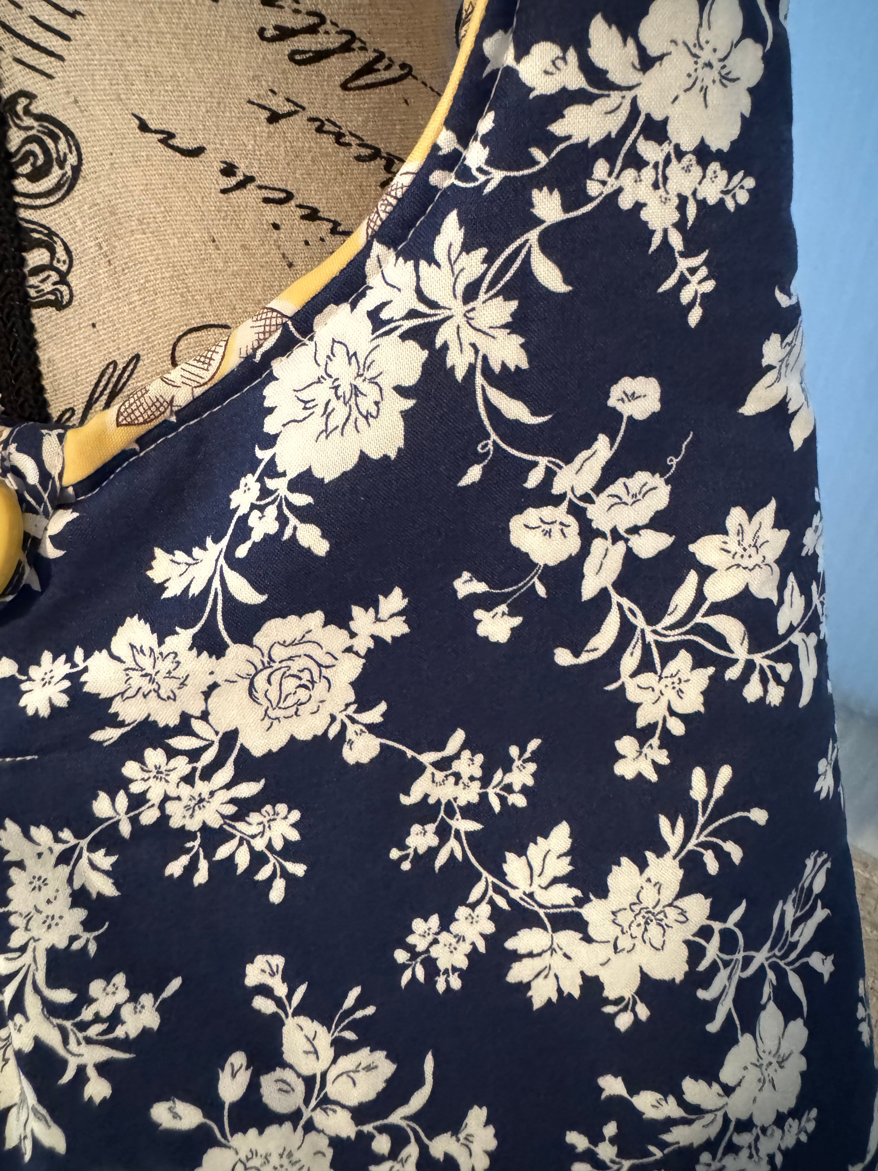 Blue/White Floral Margaret Sling