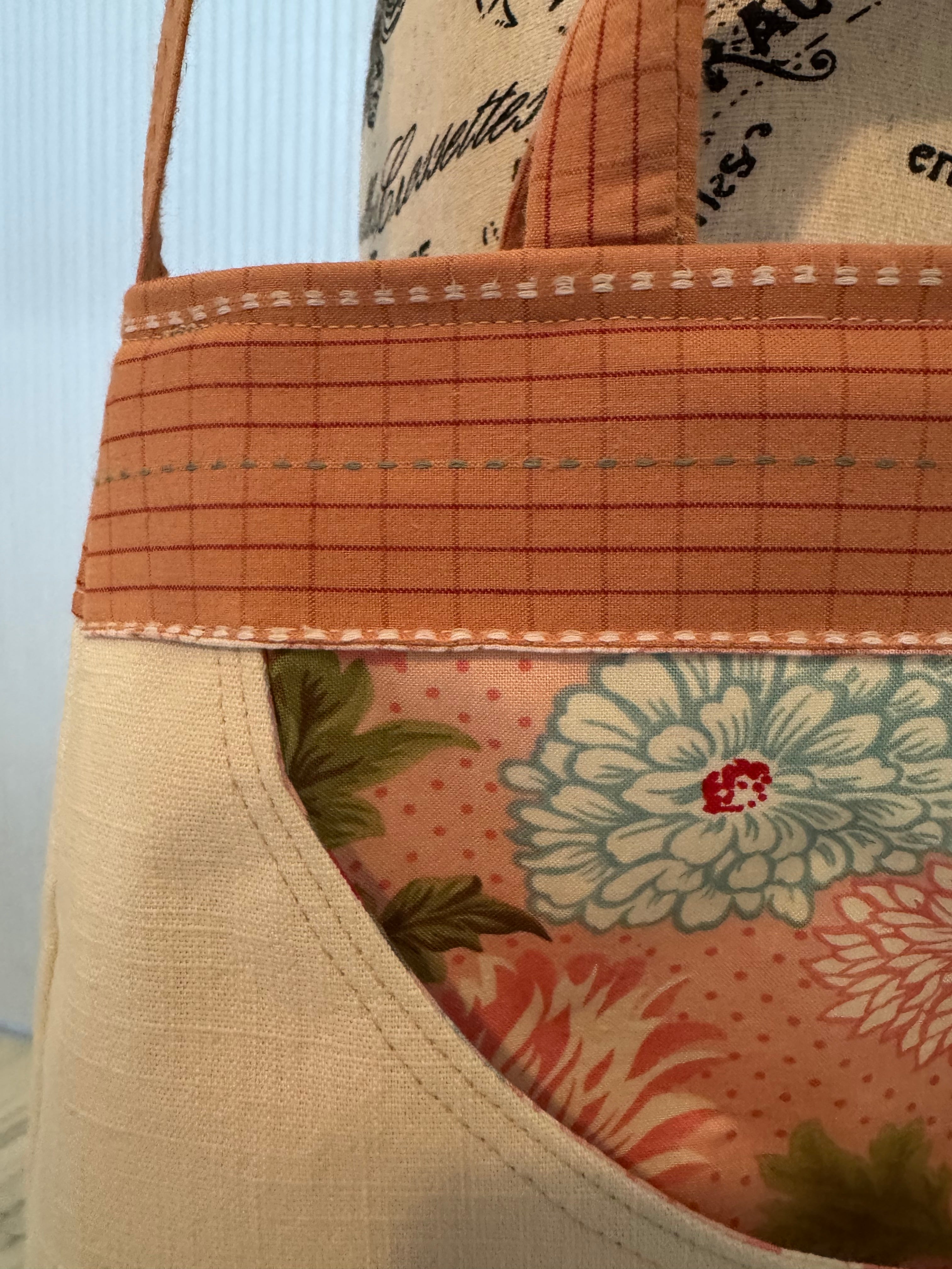 Cream with Floral Pocket Fiona Bag