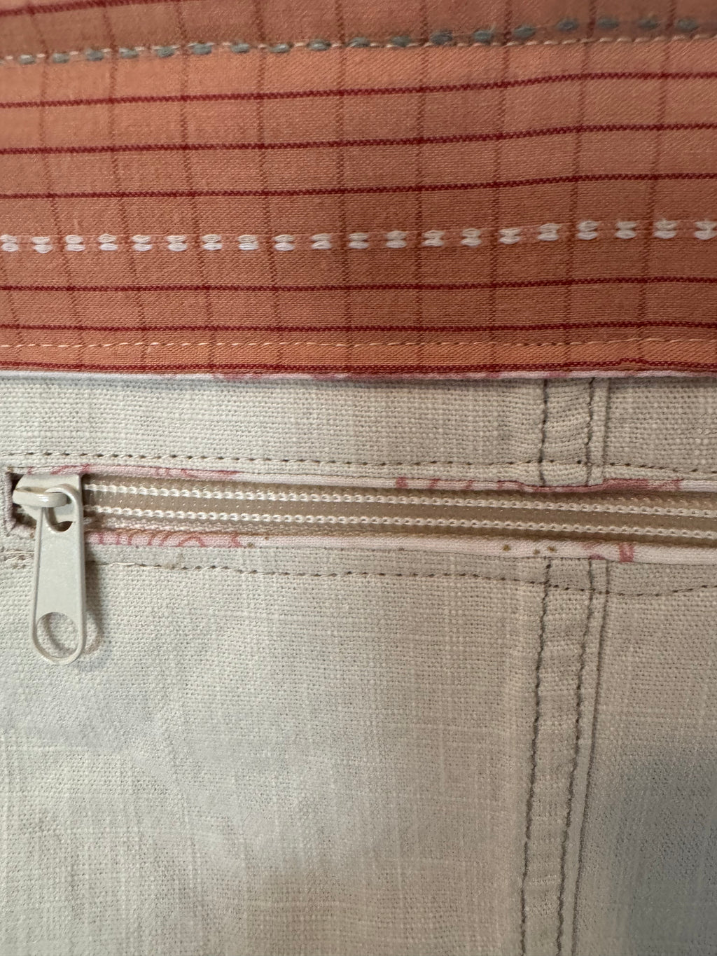 Cream with Floral Pocket Fiona Bag