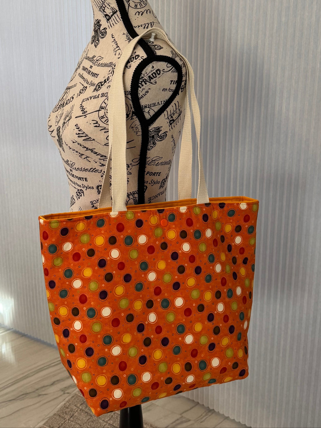 Fall Colors Polka Dot Tote