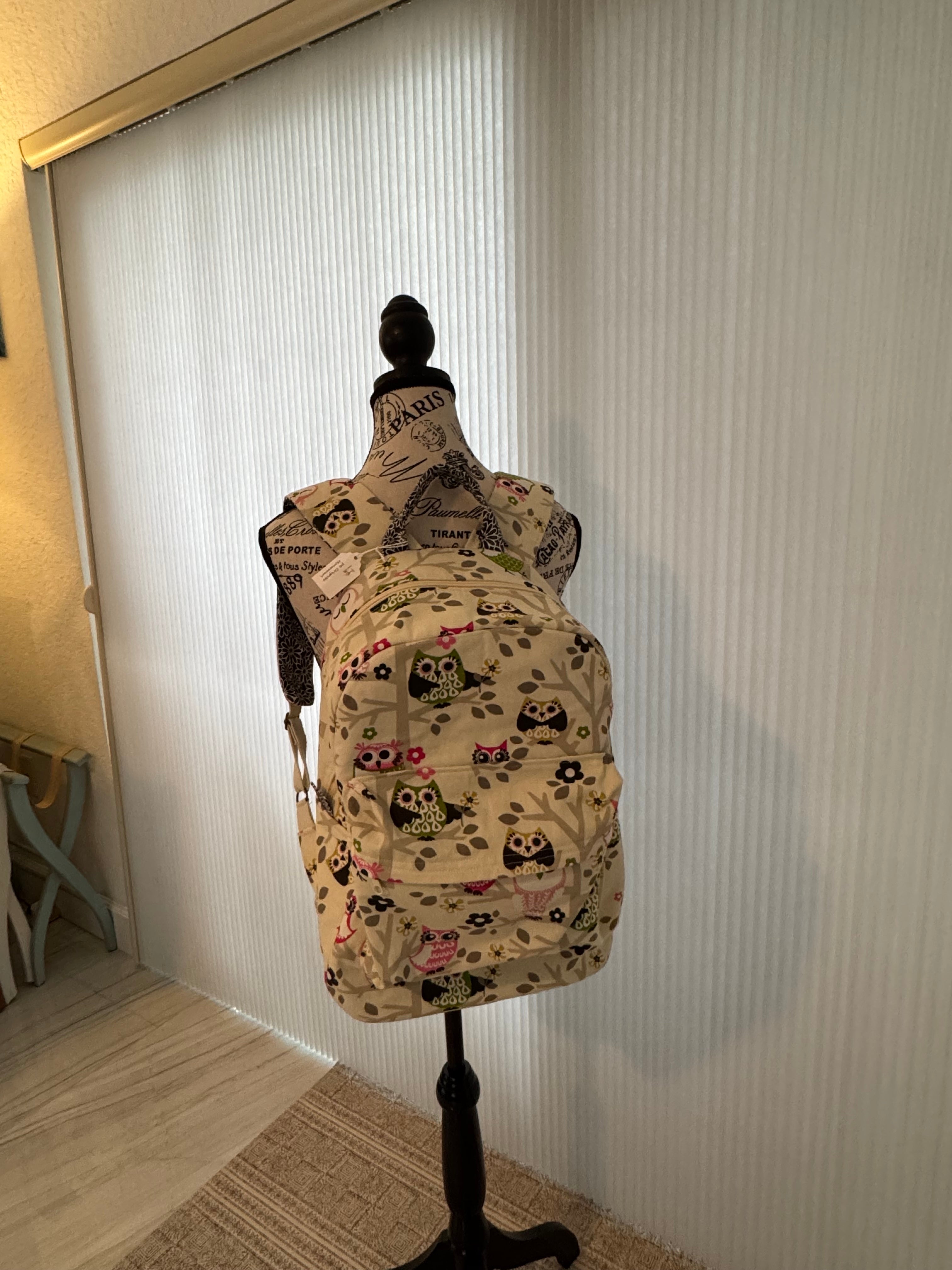 Owl Backpack with Daisy lining