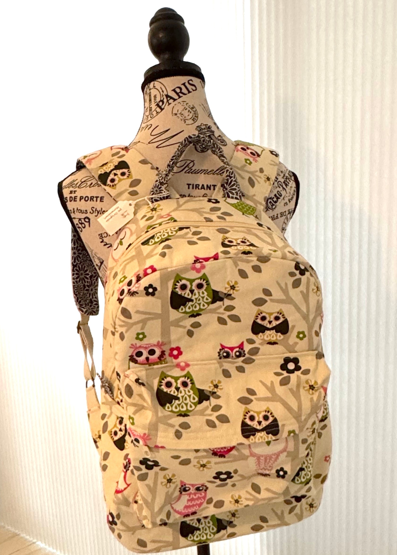 Owl Backpack with Daisy lining